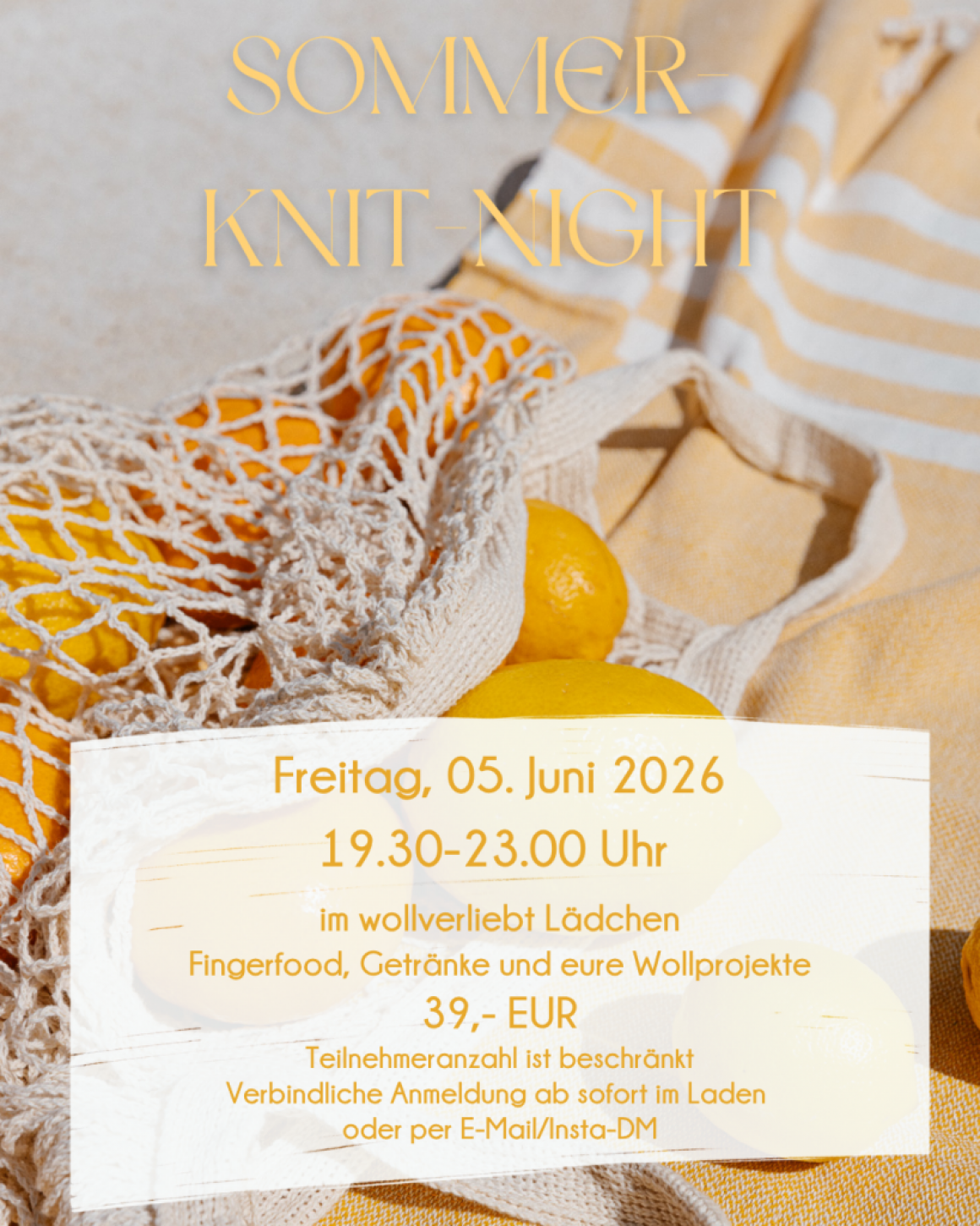 Sommer KnitNight am 5. Juni 2026