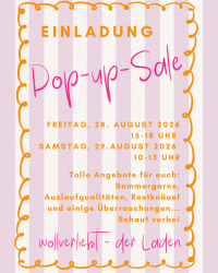 Pop-up-Sale am letzten Augustwochenende