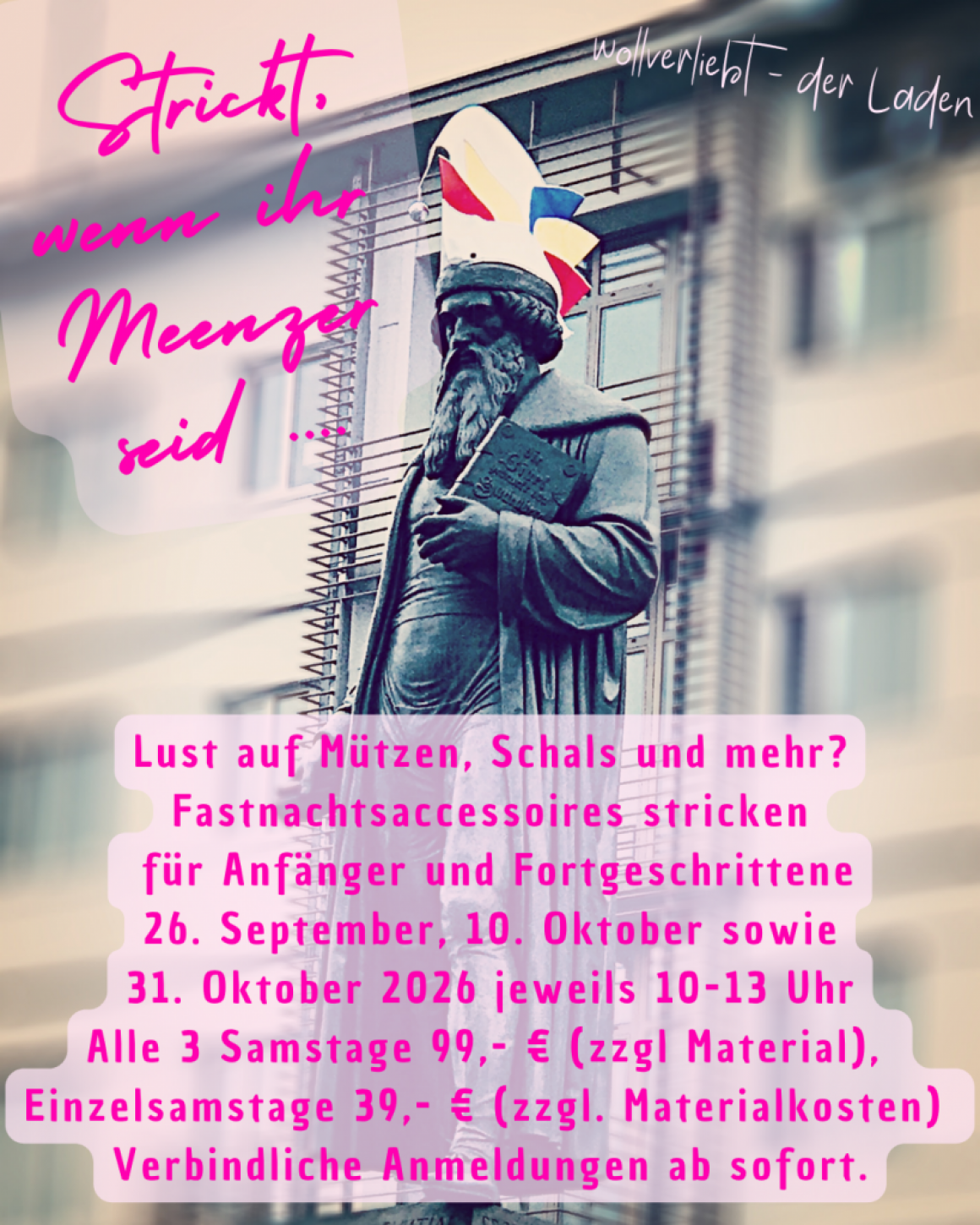 Fastnachtsstricken: Strickt, wenn ihr Meenzer seid